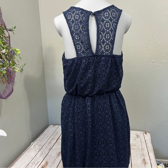 Maurice’s Navy Blue Sleeveless Beaded Dress Size Small - Picture 13 of 16